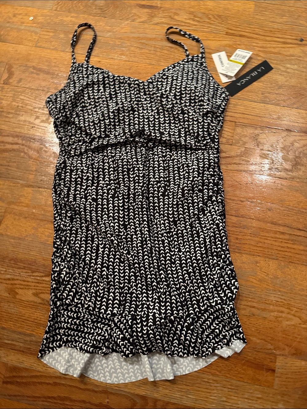 La Blanca Black and White Patterned One-Piece Swimsuit
